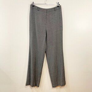 EUC Vintage 100% Wool Tweed Trouser Talbots Black White sz 10, Medium